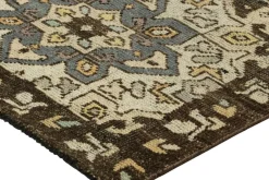 Outlet Pamono Caucasian Style Rug in Blue with Geometric Medallions from R&K Principal Jahanshah Nazmiyal