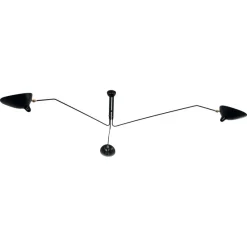 New Pamono Ceiling Lamp with Three Rotating Arms by Serge Mouille