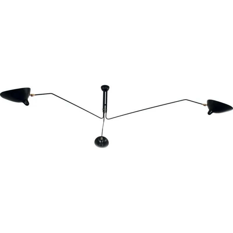 New Pamono Ceiling Lamp with Three Rotating Arms by Serge Mouille