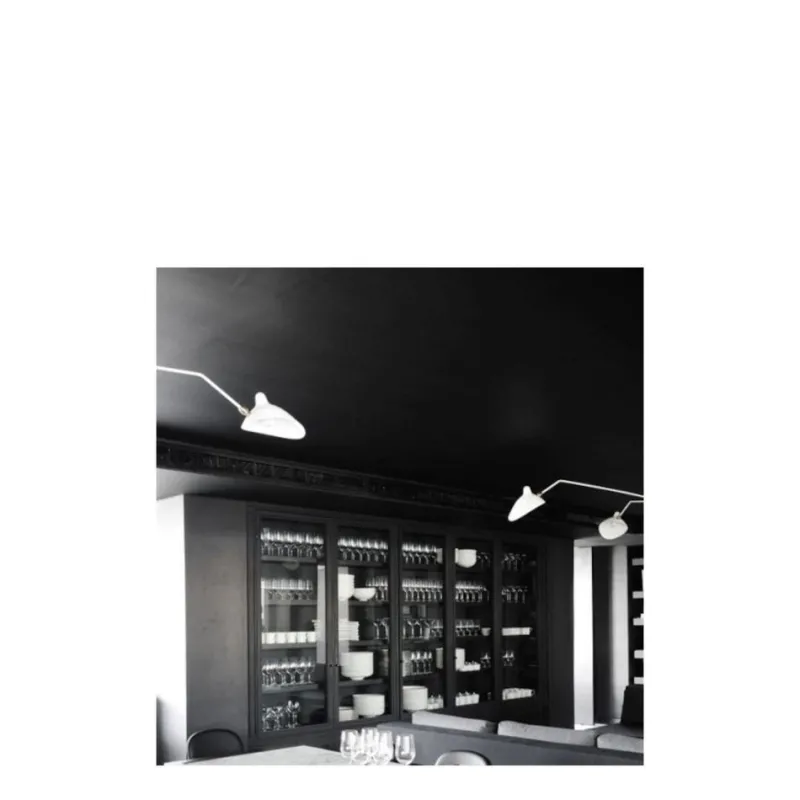 New Pamono Ceiling Lamp with Three Rotating Arms by Serge Mouille