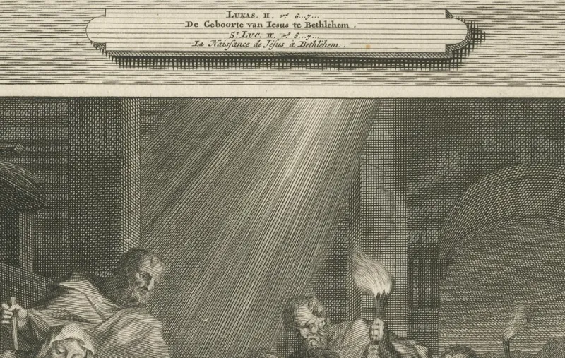 Pamono Census of Bethlehem and Christs Nativity Mortier Engraving, 1700s, Paper> Prints & Multiples