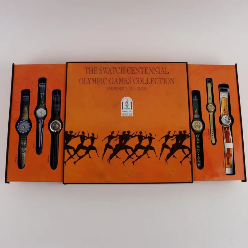 Pamono Centennial Olympic Games Collection Box Honour & Glory from The Swatch, Set of 6> Watches