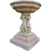 Clearance Pamono Centerpiece Fountain with an Octagonal Basin in Rosso Verona Marble