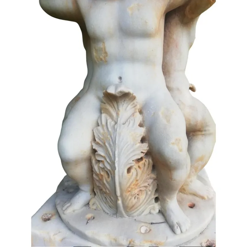 Clearance Pamono Centerpiece Fountain with an Octagonal Basin in Rosso Verona Marble