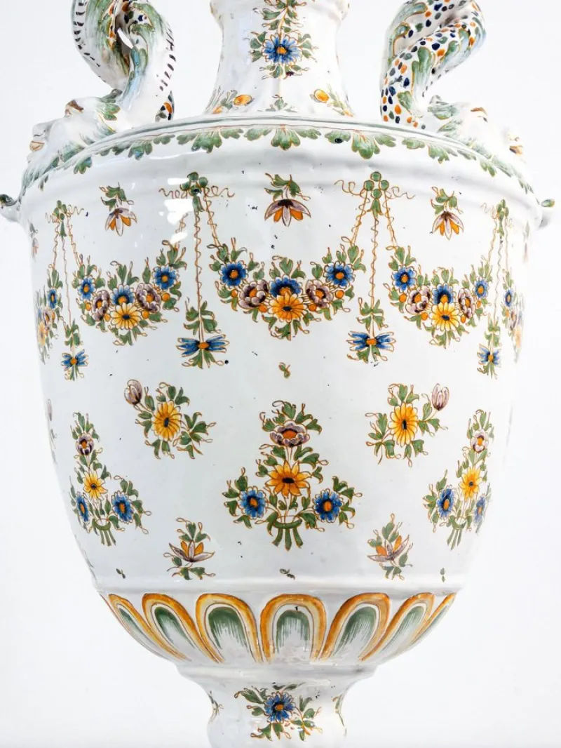 Hot Pamono Ceramic Amphora Vase from Moustiers, France