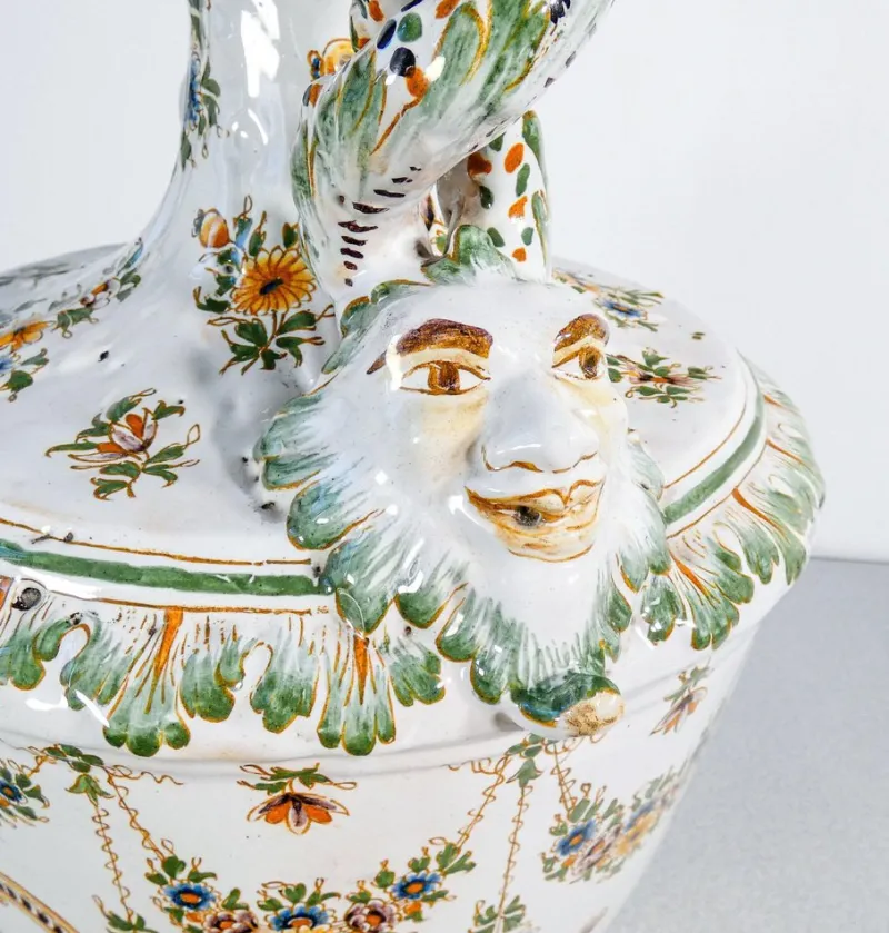Hot Pamono Ceramic Amphora Vase from Moustiers, France