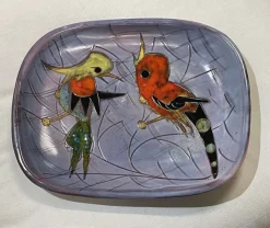 Pamono Ceramic Bird Dish from Vence, 1960s> Serving Dishes