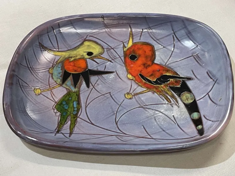 Pamono Ceramic Bird Dish from Vence, 1960s> Serving Dishes