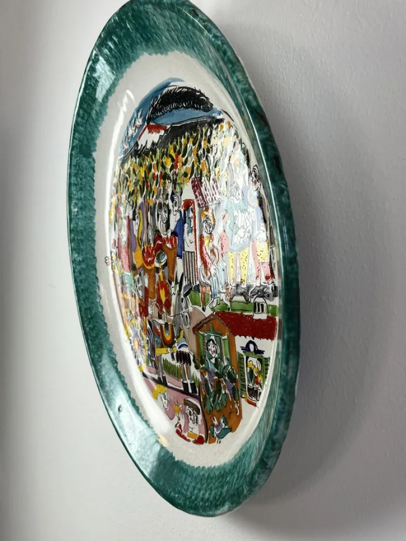 Pamono Ceramic Dish by De Simone, Italy, 1960s> Serving Dishes