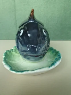 Pamono Ceramic Fish Serving Set, 1960s, Set of 9> Dinner Plates & Bowls