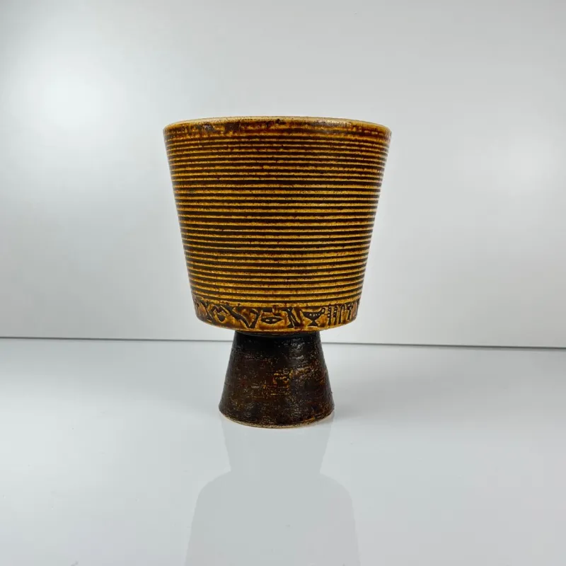 Pamono Ceramic Flowerpot, 1970s> Planters And Jardiniere