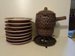 Outlet Pamono Ceramic Fondue Set by Jean Austruy for Vallauris, Set of 10