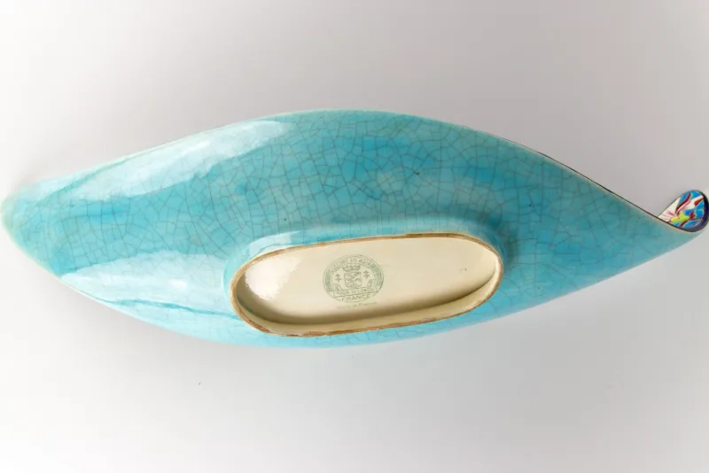 Pamono Ceramic Fruit Platter from Faïenceries et Emaux de Longwy, 1950s> Serving Dishes