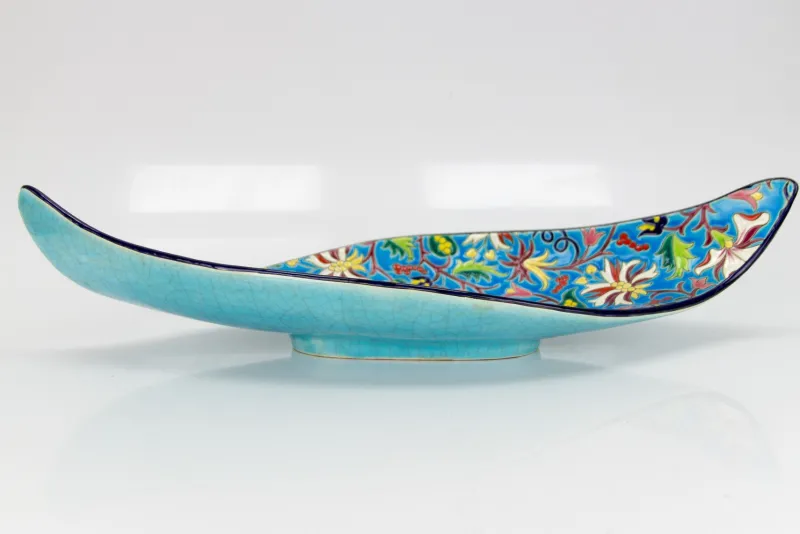 Pamono Ceramic Fruit Platter from Faïenceries et Emaux de Longwy, 1950s> Serving Dishes