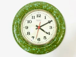 Pamono Ceramic Kitchen Wall Clock from Weimar, 1960s><noscript><img width=
