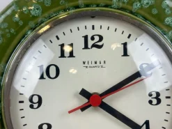 Pamono Ceramic Kitchen Wall Clock from Weimar, 1960s><noscript><img width=