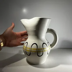 Outlet Pamono Ceramic Pitcher and Cups by André Baud for Vallauris, 1960s, Set of 7