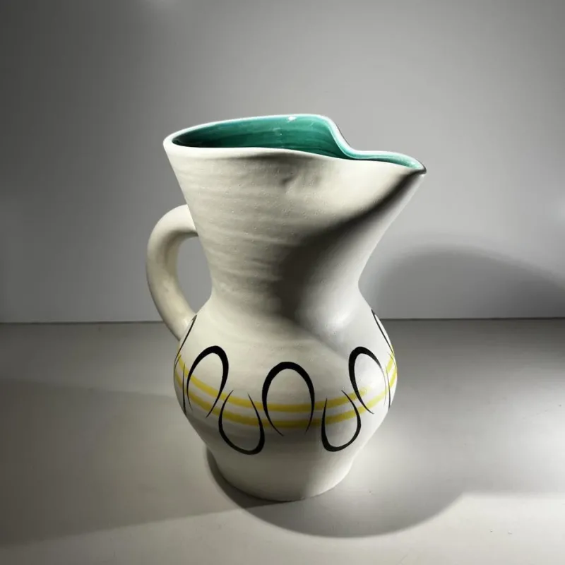 Outlet Pamono Ceramic Pitcher and Cups by André Baud for Vallauris, 1960s, Set of 7