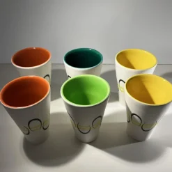 Outlet Pamono Ceramic Pitcher and Cups by André Baud for Vallauris, 1960s, Set of 7