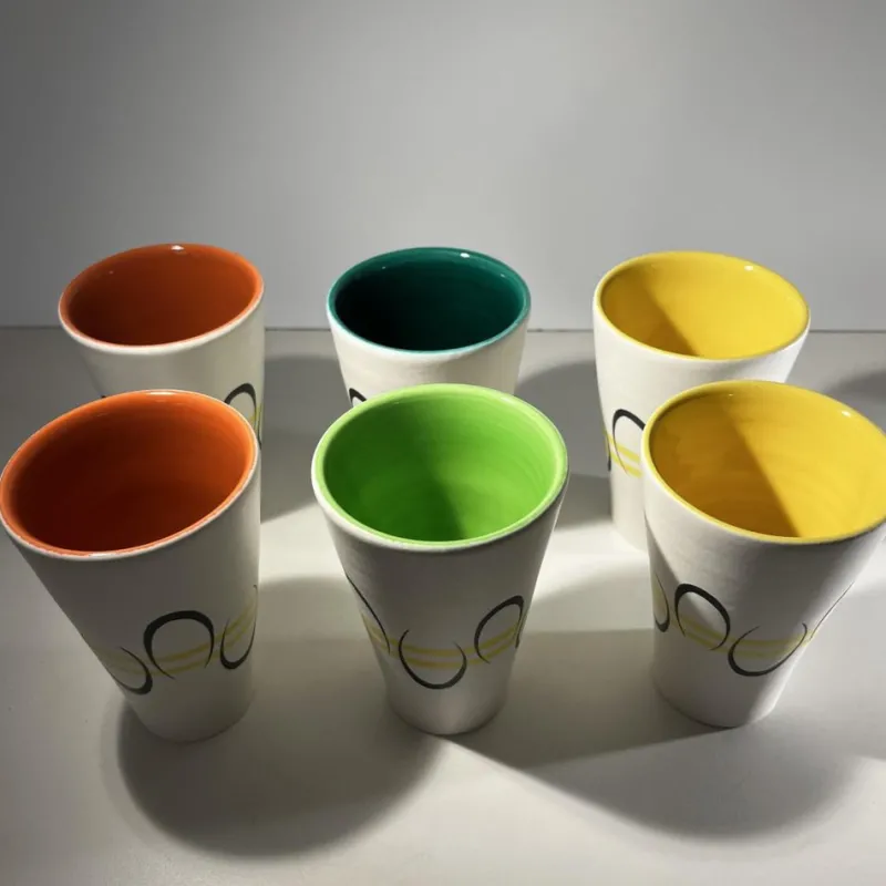 Outlet Pamono Ceramic Pitcher and Cups by André Baud for Vallauris, 1960s, Set of 7