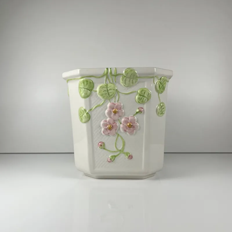 Pamono Ceramic Planter with Relief, Martan, Portugal, 1960s-1980s> Planters And Jardiniere