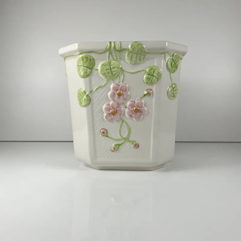 Pamono Ceramic Planter with Relief, Martan, Portugal, 1960s-1980s> Planters And Jardiniere