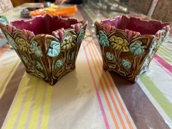 Pamono Ceramic Planters, 1920s, Set of 2> Planters And Jardiniere