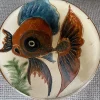 Clearance Pamono Ceramic Plate in the Style of Puigdemont