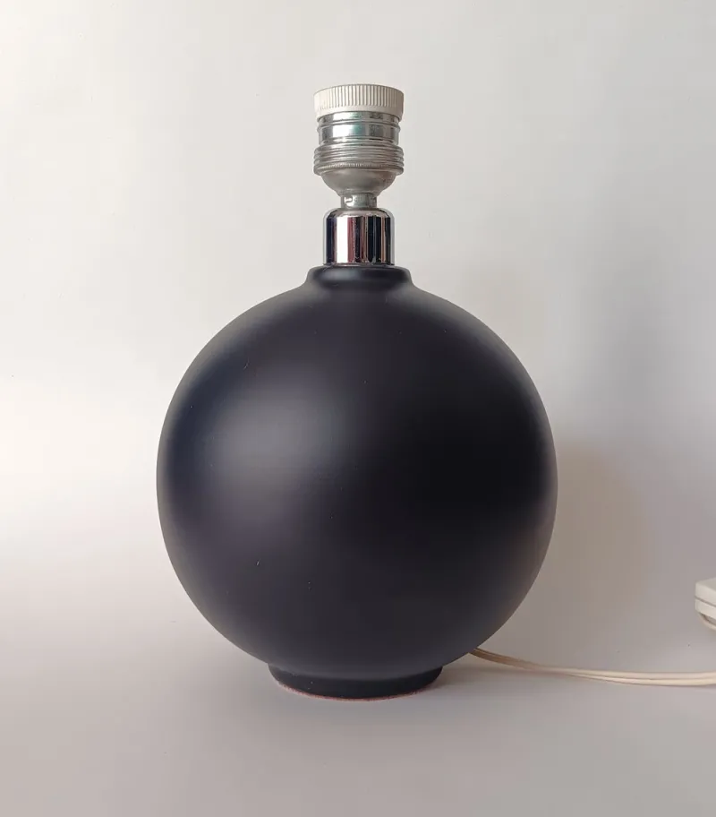 Hot Pamono Ceramic Table Lamp in Black, 1970s