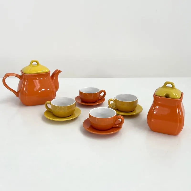 Pamono Ceramic Tea Set Service from Naj Oleari, 1980s, Set of 10> Coffee & Tea Service