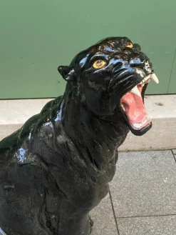 Online Pamono Ceramic Terracotta Black Panther, 1950s