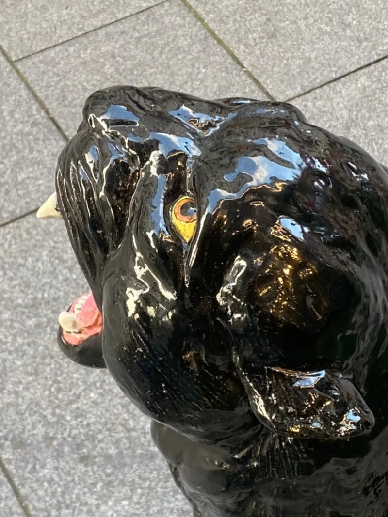 Online Pamono Ceramic Terracotta Black Panther, 1950s