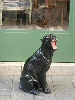 Online Pamono Ceramic Terracotta Black Panther, 1950s