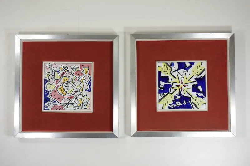 Best Pamono Ceramic Tiles by Salvador Dalì, Spain, 1954, Set of 2