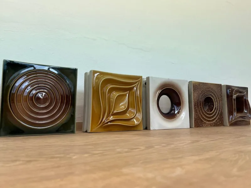 Online Pamono Ceramic Tiles, Czechoslovakia, 1960s, Set of 23