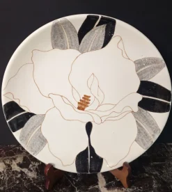 Online Pamono Ceramic Tête-à-Tête Coffee Service with Floral Decor from M.A.C. Salerno, Italy, 1970s, Set of 6