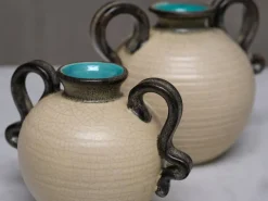 Sale Pamono Ceramic Vases by Eva Jancke Björk for Bo Fajans, Sweden, 1930s, Set of 2