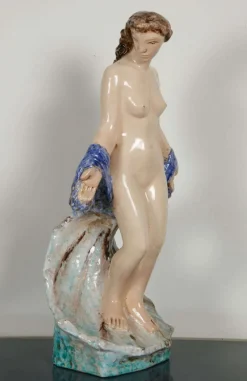 Pamono Ceramic Venus Sculpture by Edouard Cazaux, 1950s> Mid-Century