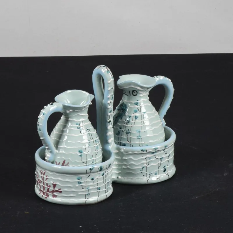 Clearance Pamono Ceramic Vinegar Oil Set by Capri, Set of 2