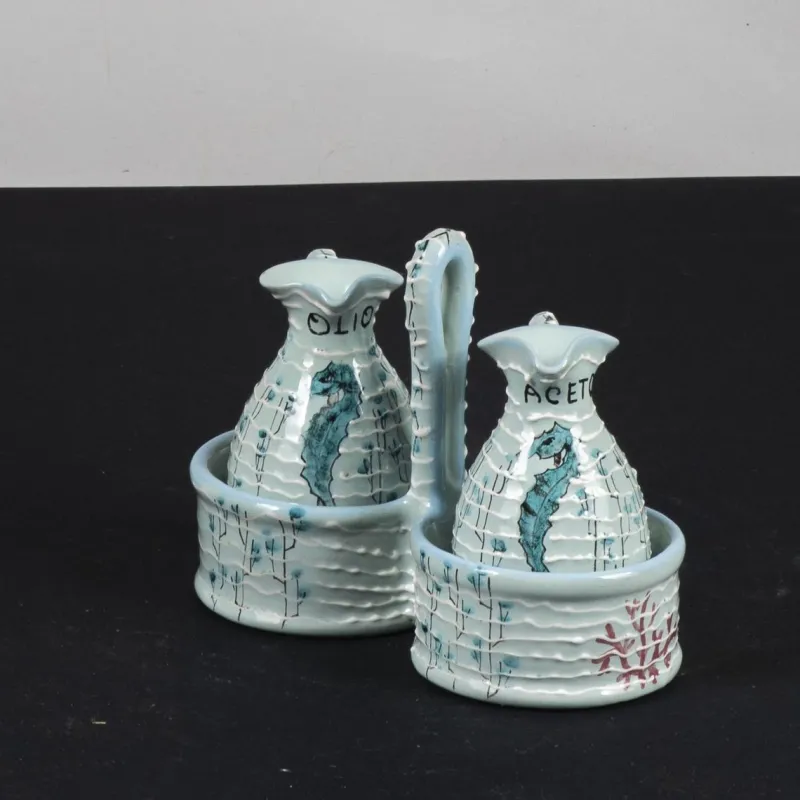 Clearance Pamono Ceramic Vinegar Oil Set by Capri, Set of 2