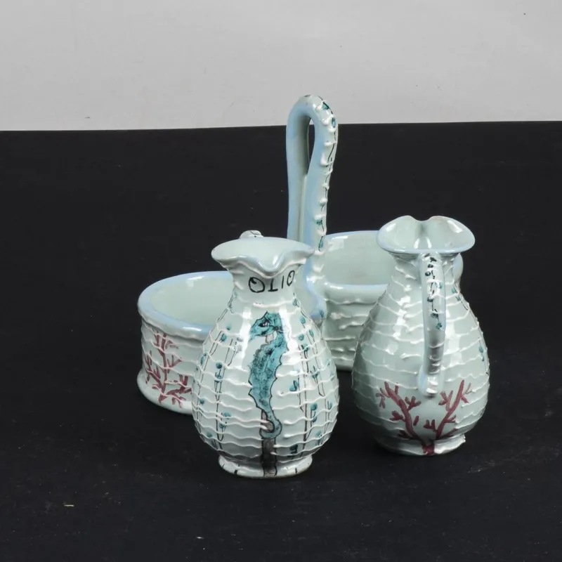 Clearance Pamono Ceramic Vinegar Oil Set by Capri, Set of 2