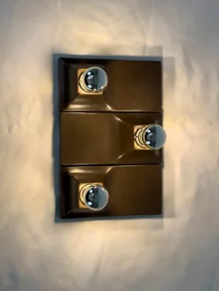 Pamono Ceramic Wall Lamps, 1960s, Set of 3><noscript><img width=