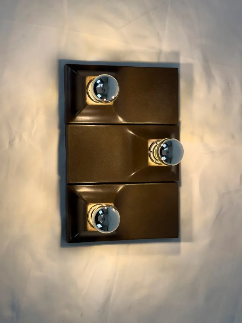 Pamono Ceramic Wall Lamps, 1960s, Set of 3> Wall Lights & Sconces