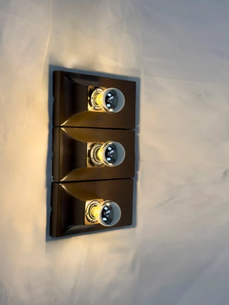 Pamono Ceramic Wall Lamps, 1960s, Set of 3> Wall Lights & Sconces