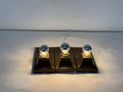 Pamono Ceramic Wall Lamps, 1960s, Set of 3><noscript><img width=