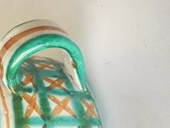 Pamono Ceramic with Lid Green and Brown by Robert Picault for Vallauris, France, 1960s><noscript><img width=