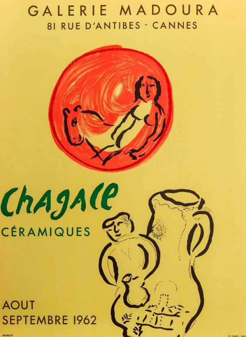 Pamono Ceramics Lithographic Poster after Marc Chagall from Mourlot> Posters|Wall Decor