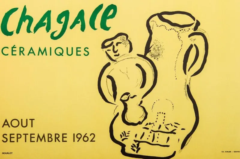 Pamono Ceramics Lithographic Poster after Marc Chagall from Mourlot> Posters|Wall Decor
