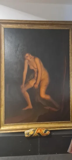 Pamono Cesare Ghirardi, Adonis' Mother Myrrha, 1869, Oil on Canvas, Framed> Old Masters