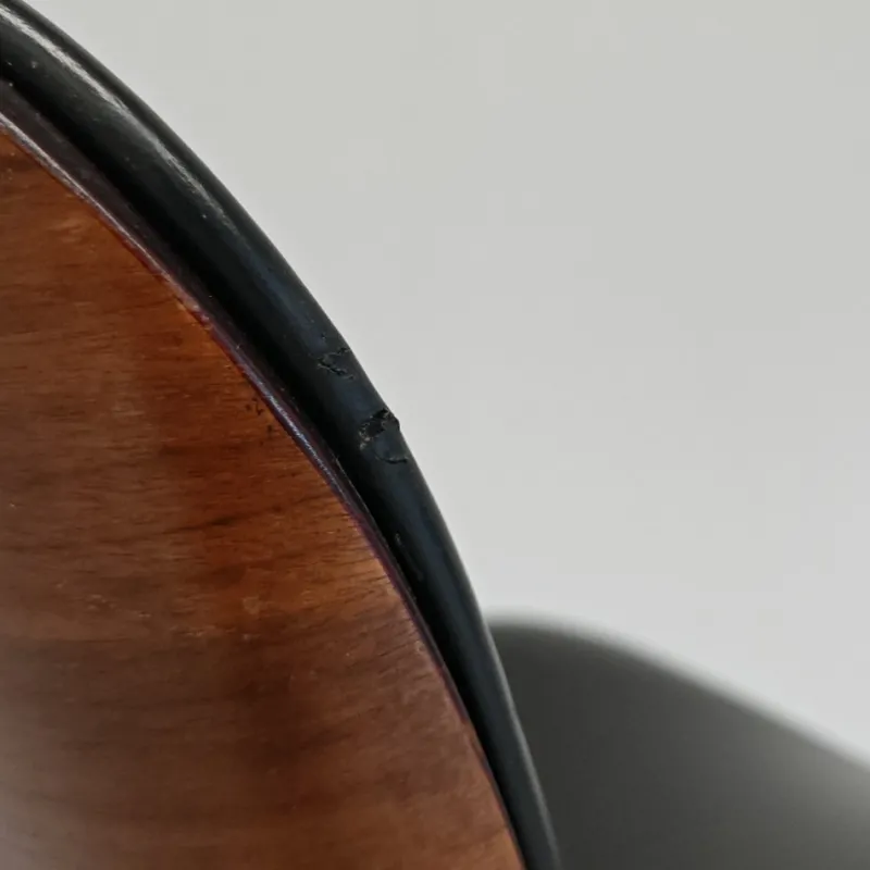 Pamono Chair in Black Eco-Leather and Walnut from Mim Roma, 1960s> Office Chairs